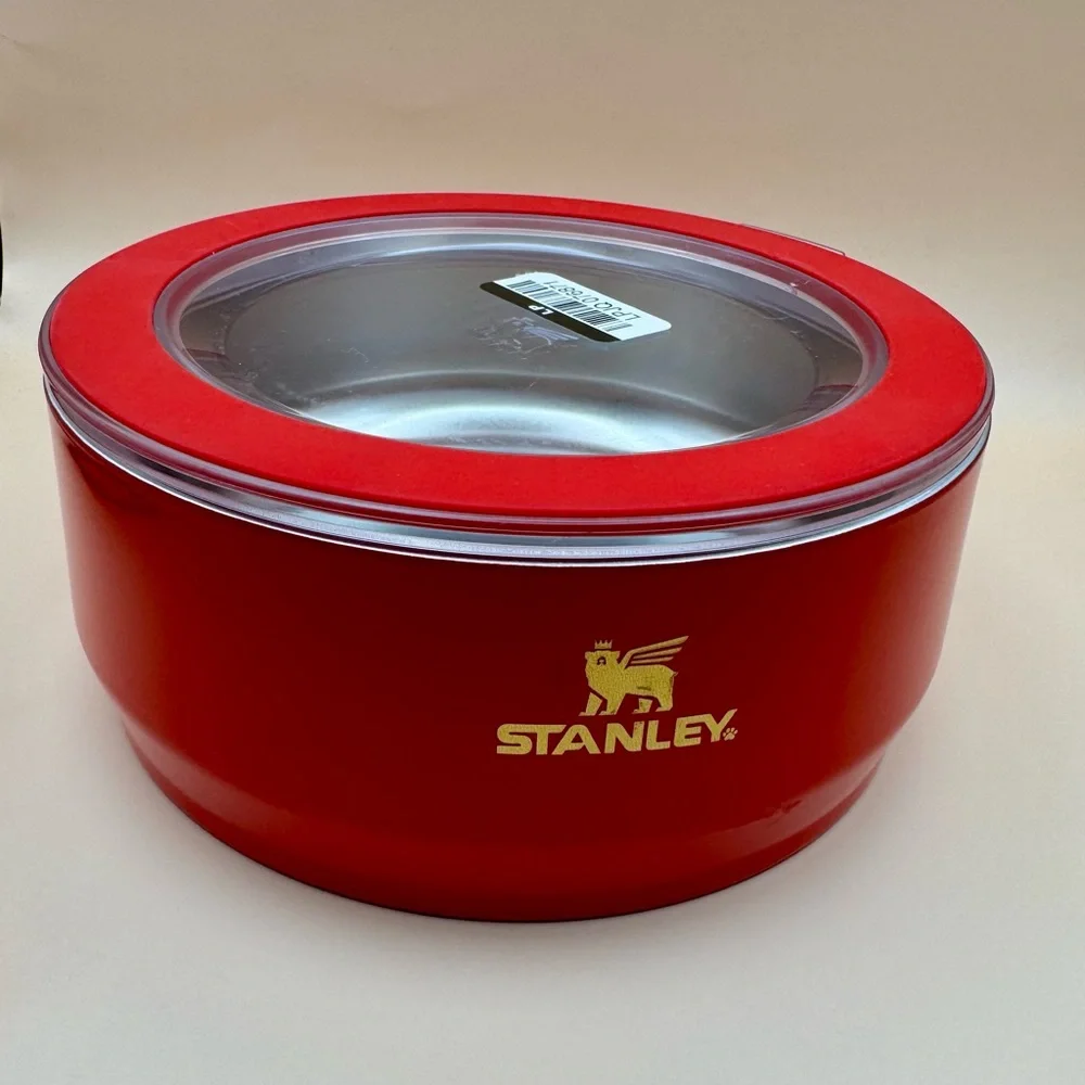 Stanley Pet Bowl Target Exclusive 24 oz Stainless Steel Candy Cane Red